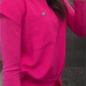 Shocking pink XS - reg length Uman jogger and XXS Lucia Crewneck scrub set. Used